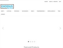 Tablet Screenshot of exodusrideshop.com